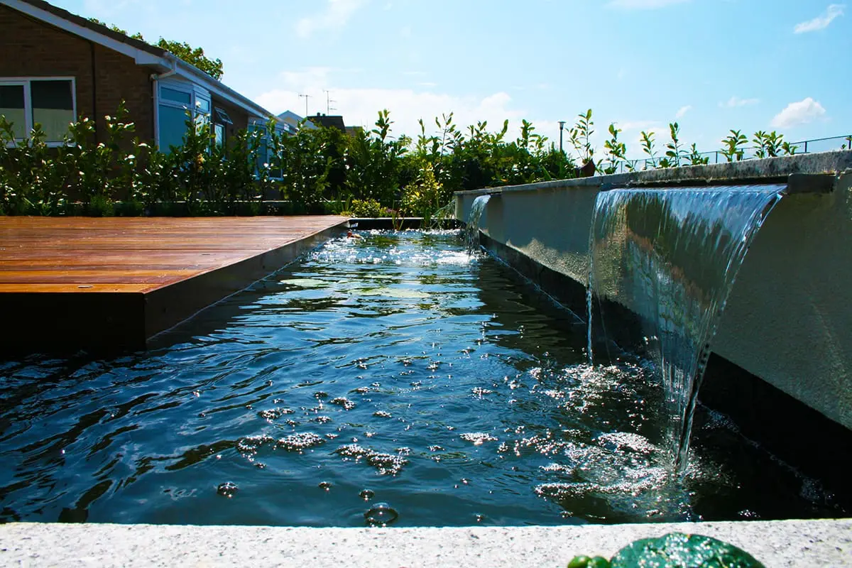 Decking Water Feature Garden Landscape Design Actual Landscapes Cheshire North Wales Flintshire Wirral 4